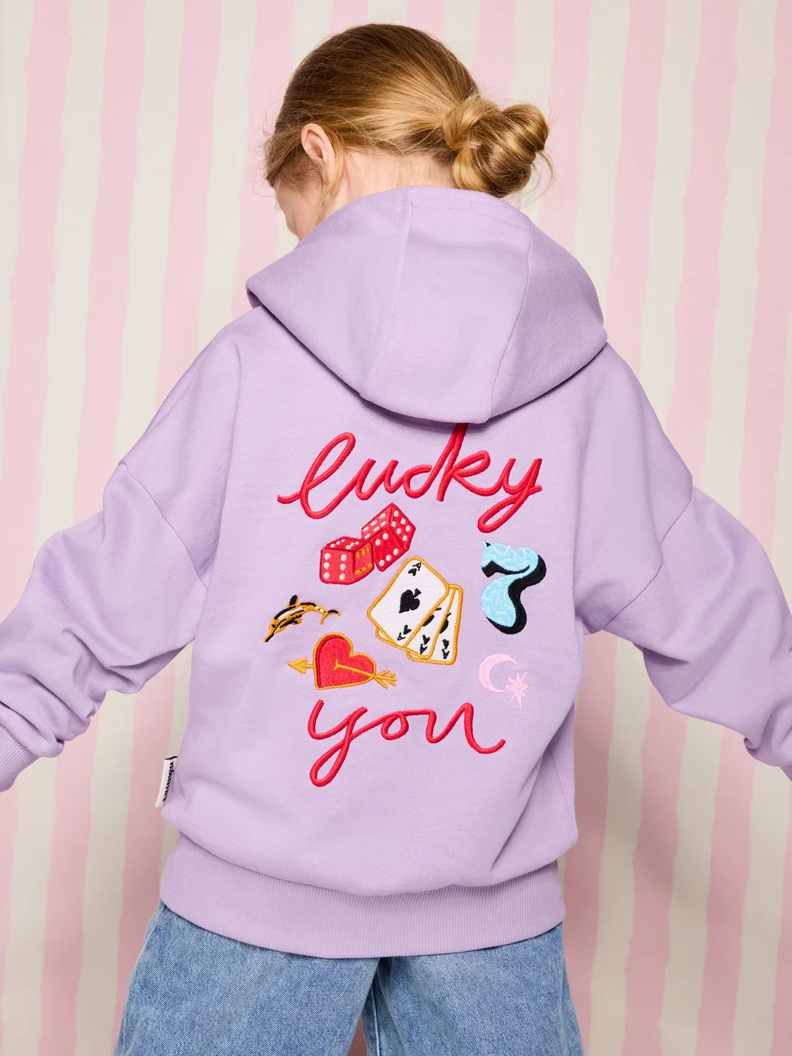 Худи, графический принт Eleanor Bowmer, Lilac Lucky You