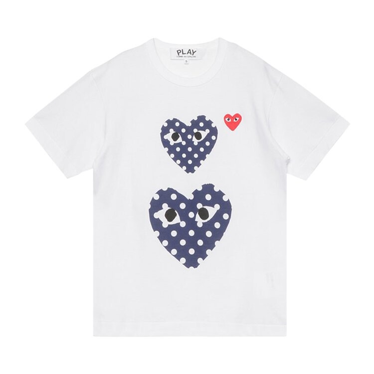 

Футболка Comme des Garçons PLAY Polka Dot Duo T-Shirt 'White', белый