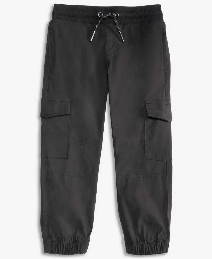 Детские спортивные брюки-карго с завязкой и эластичным поясом Epic Threads, Deep Black — фото 2