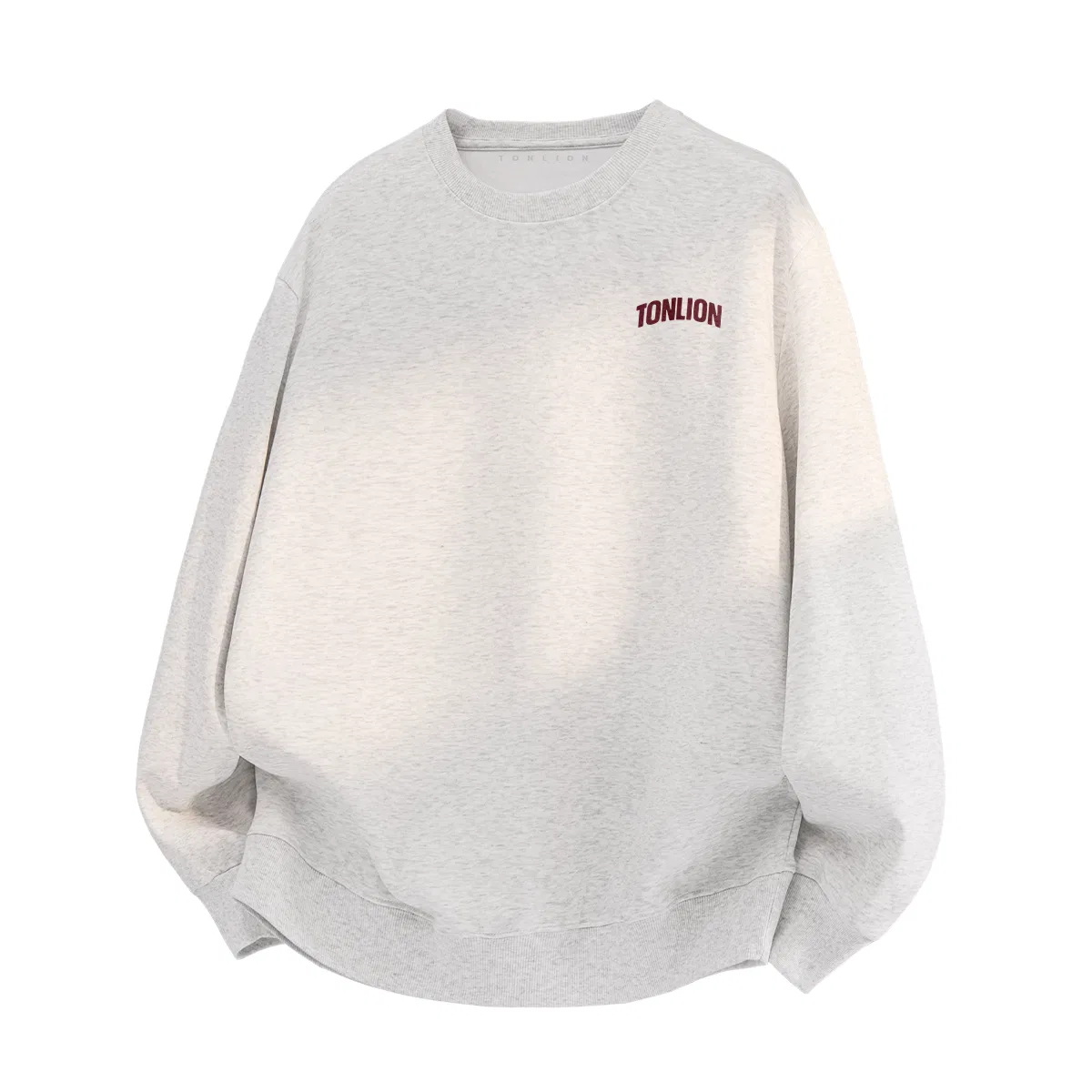 Детский свитшот с круглым вырезом Tonlion, 330G Heavy White Flower Gray T Vintage Tang Lion Chest Label