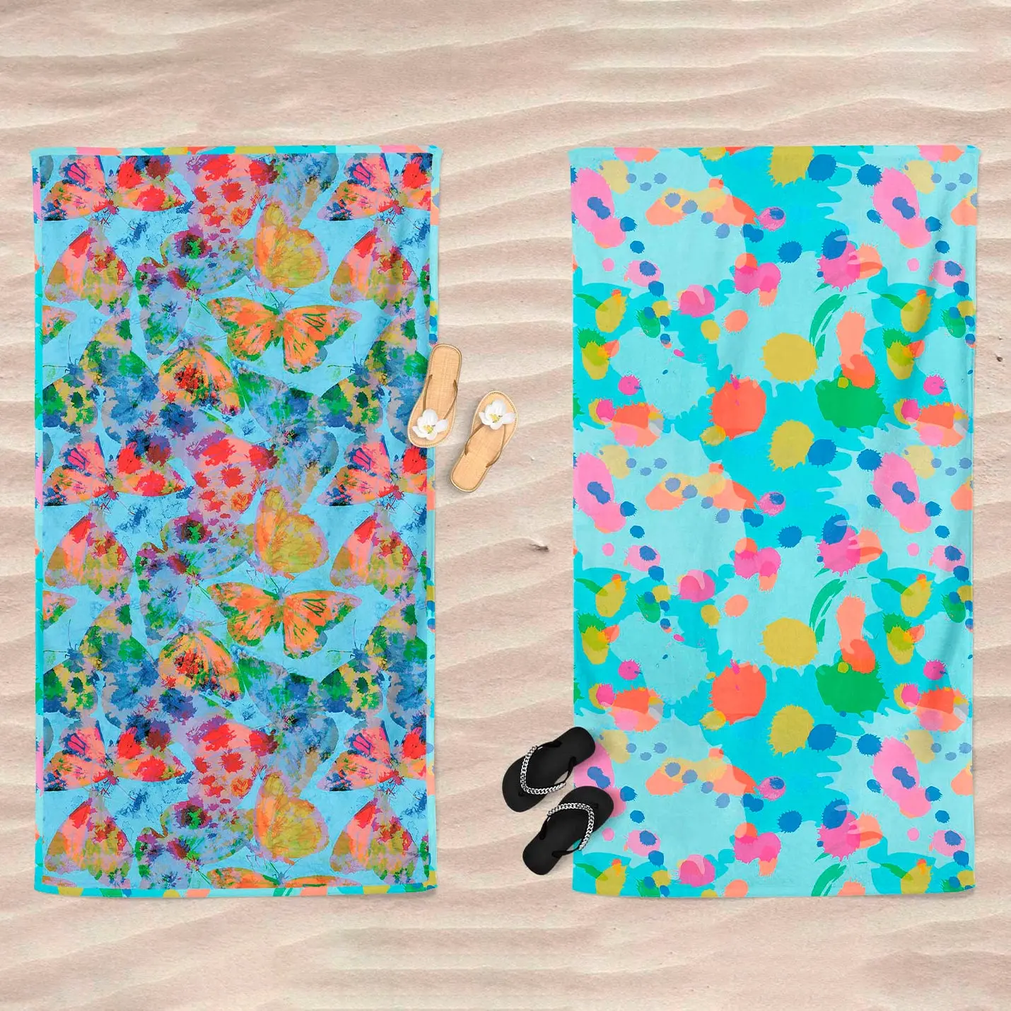 

Полотенце Daunex Colorful Microfiber Beach With Bag 100×170, мультиколор