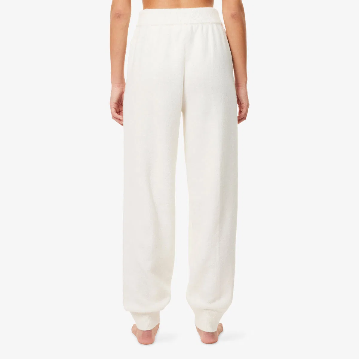 Спортивные брюки Lounge с зауженными штанинами из мягкой махровой ткани Calvin Klein, слоновая кость — фото 4