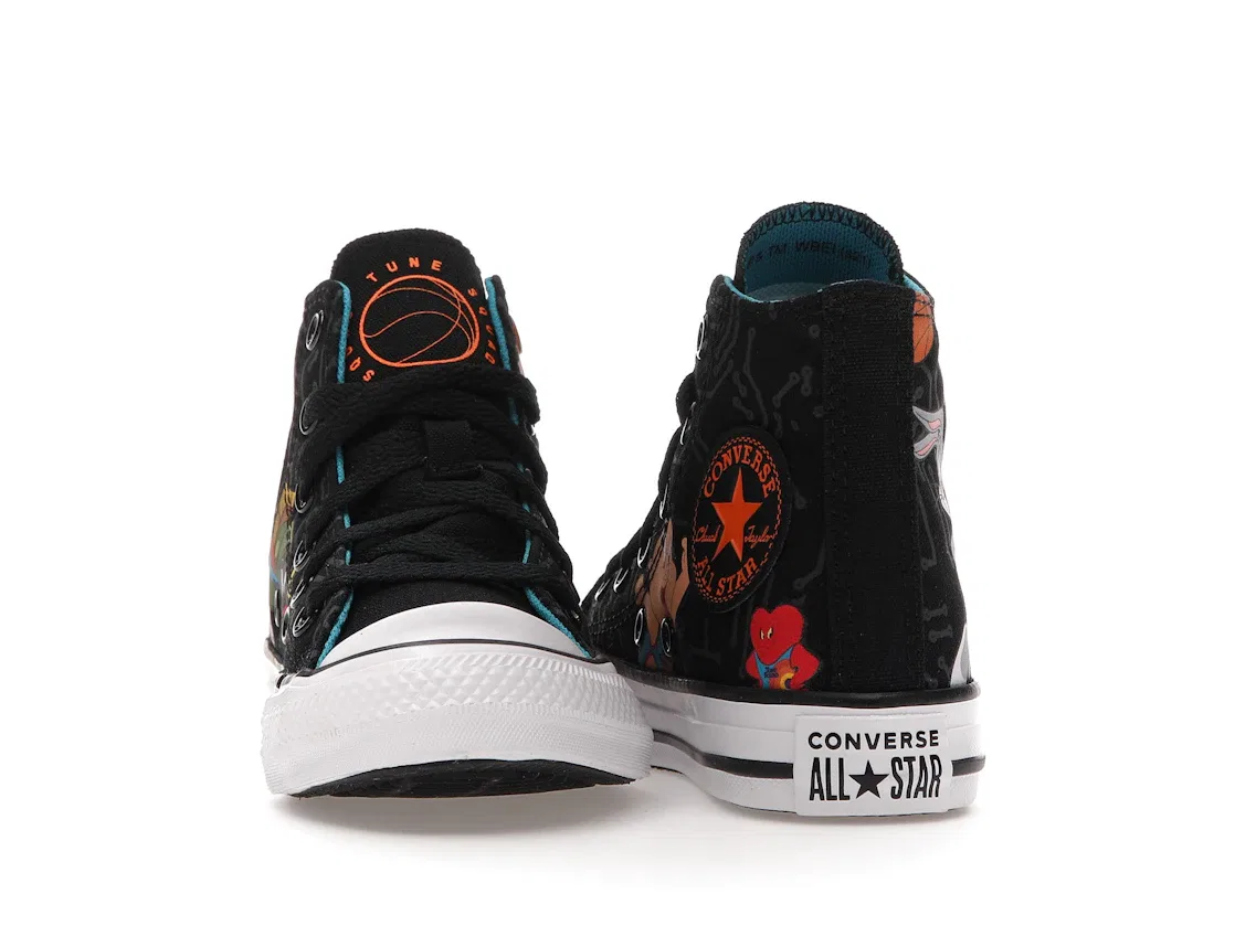 Детские кеды с принтом Converse Chuck Taylor All Star Hi Space Jam (PS), Black/Multi/White — фото 4