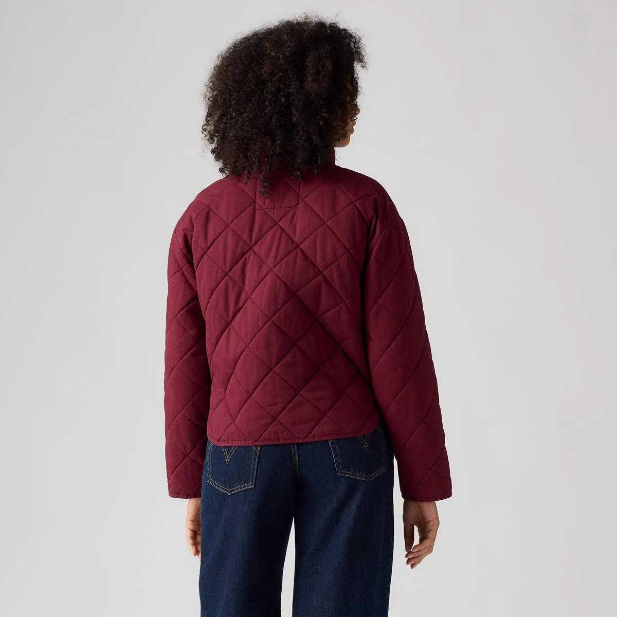 Хлопковая куртка с ромбовидной стежкой Levi's, Red - Red — фото 4