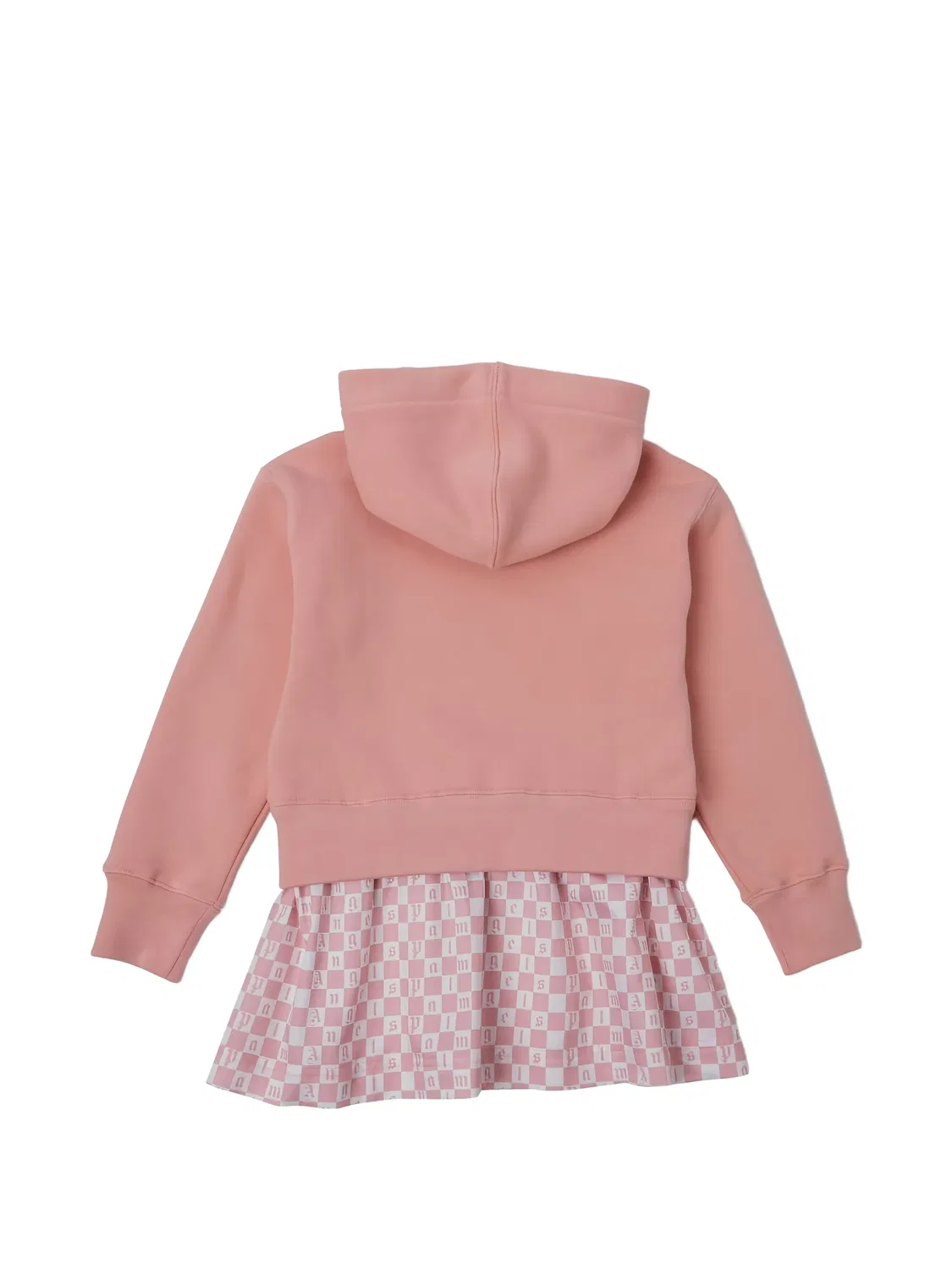 Клетчатое платье с логотипом Palm Angels Kids, розовый — фото 2