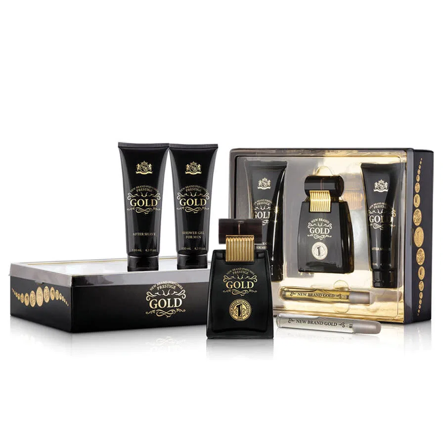 Мужской парфюмерный набор из 4 предметов Gold New Brand, Gold