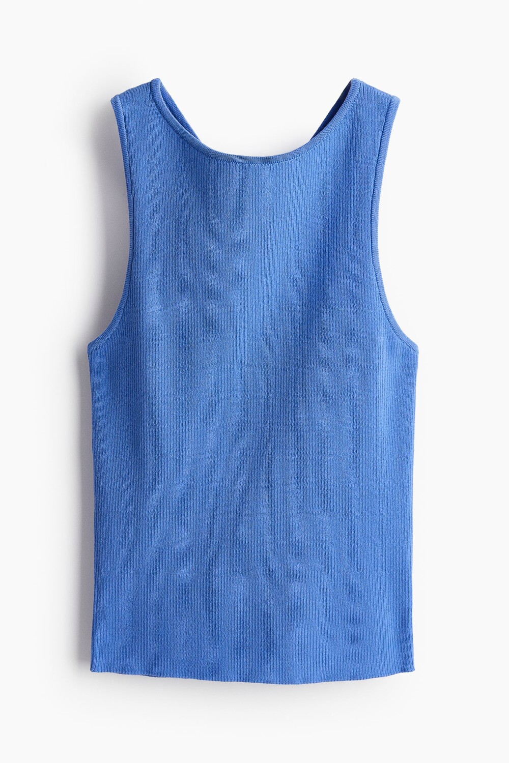 

Топ H&M Rib-knit Cross-back Sleeveless, синий