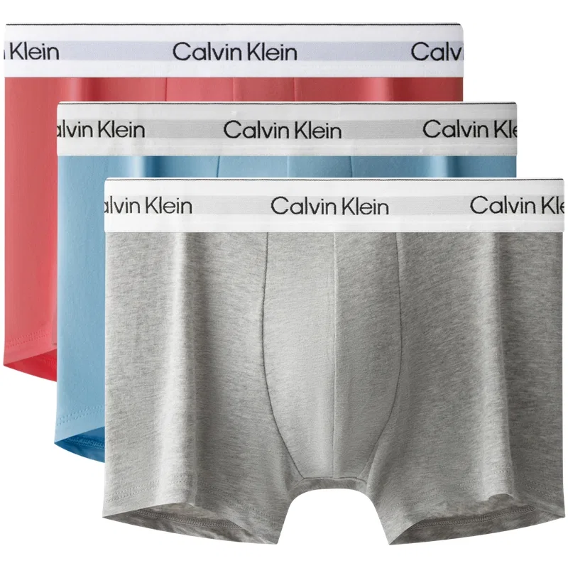 Боксеры Calvin Klein, 3 шт, Russet Red, Ice Blue, Heather Gray