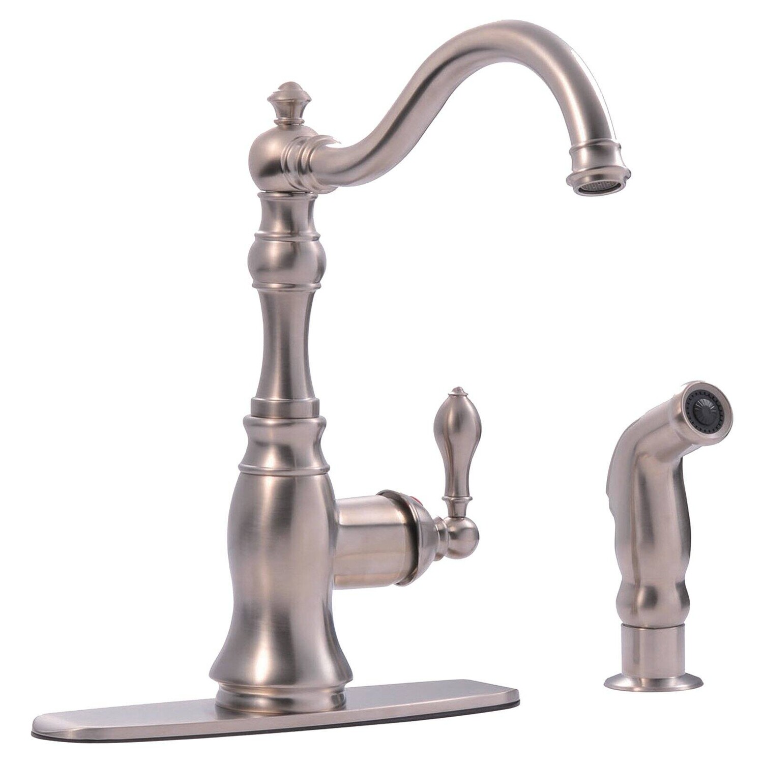 Смеситель для кухни Ultra Faucets Uf11245 с одной ручкой с боковым распылителем, бронзовый — фото 3