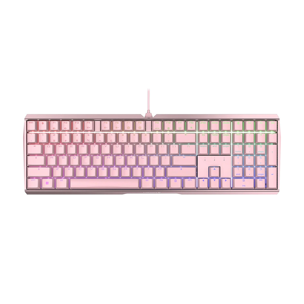 

Игровая клавиатура Cherry MX3.0S RGB, проводная, Cherry MX Blue, розовый
