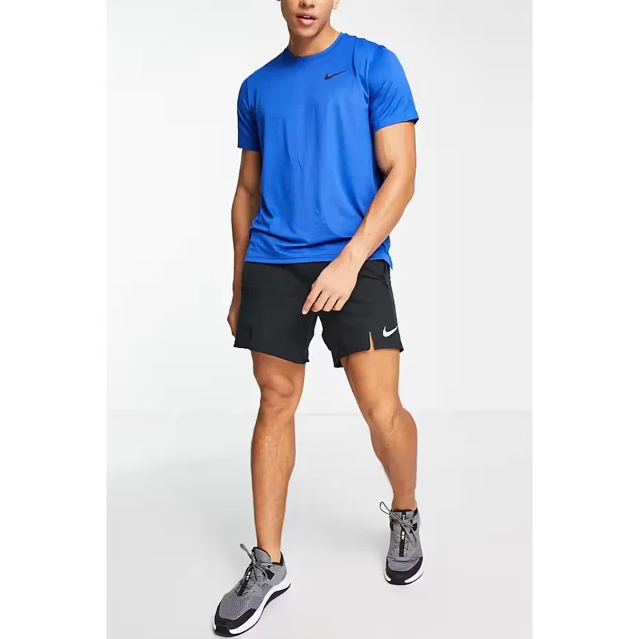 Футболка спортивная с длинным рукавом Nike Pro Dri-Fit Training, Синий — фото 4