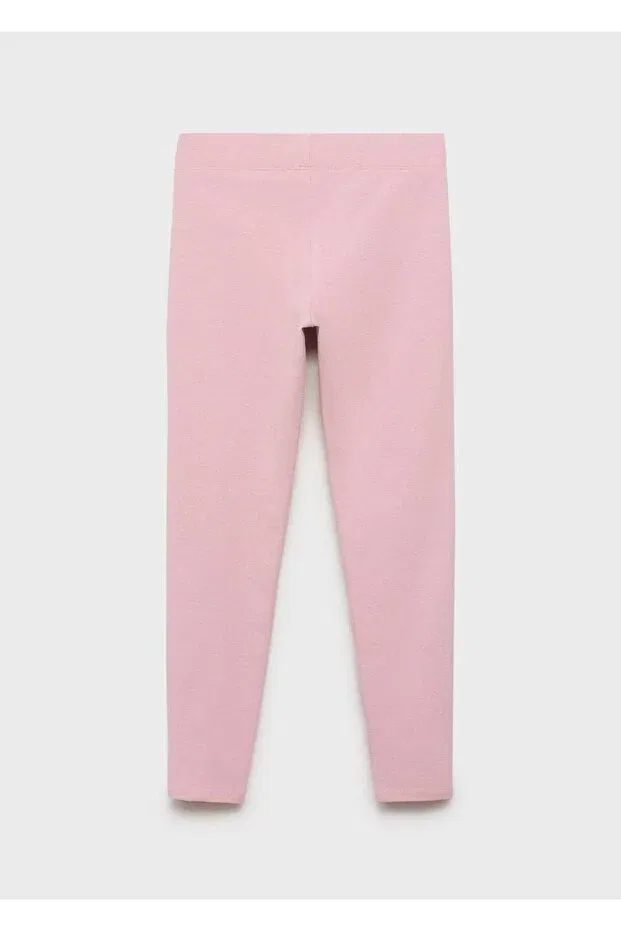 Детские леггинсы для девочек с вышивкой Mango Kids, Pink — фото 2