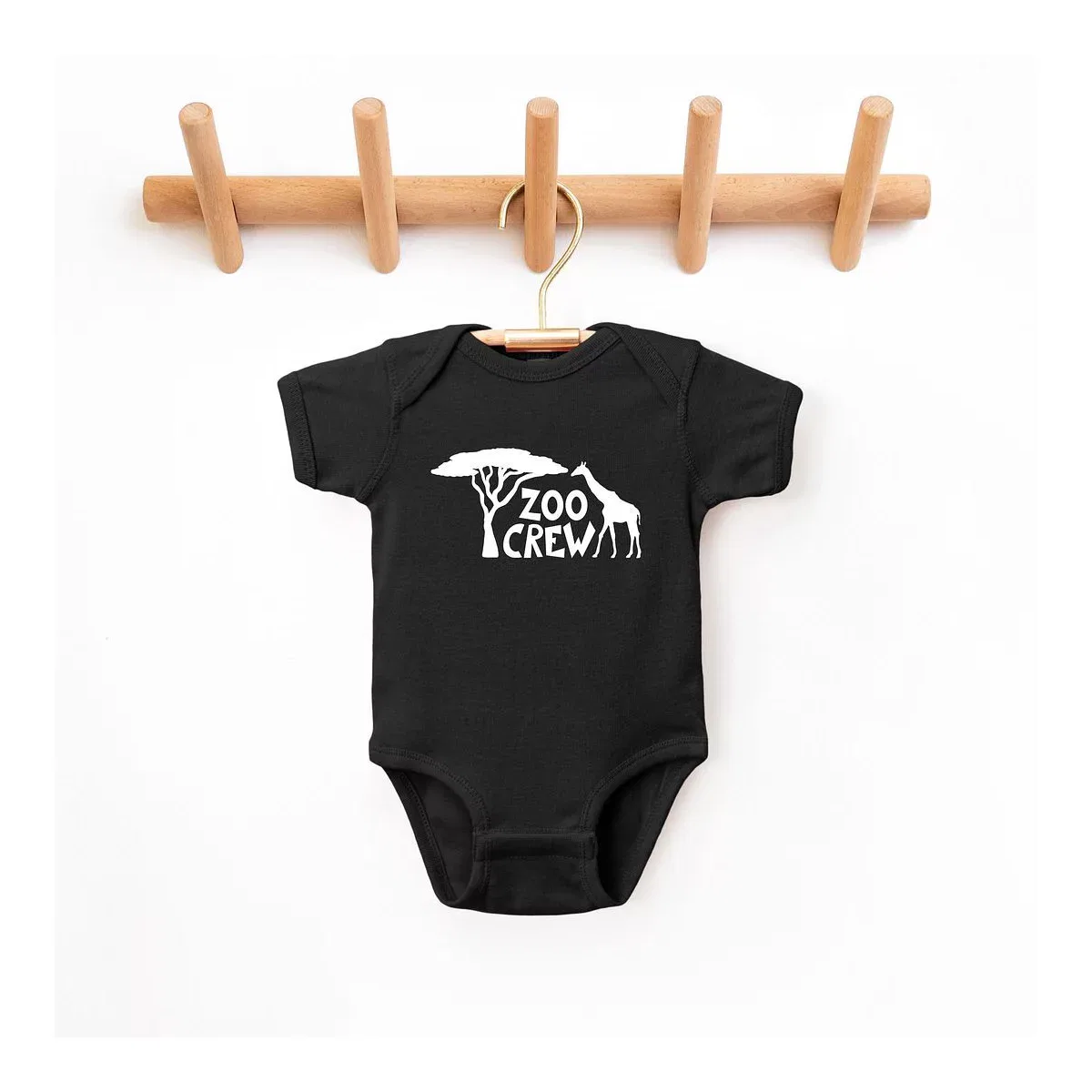 Детское боди с коротким рукавом Zoo Crew The Juniper Shop, Black