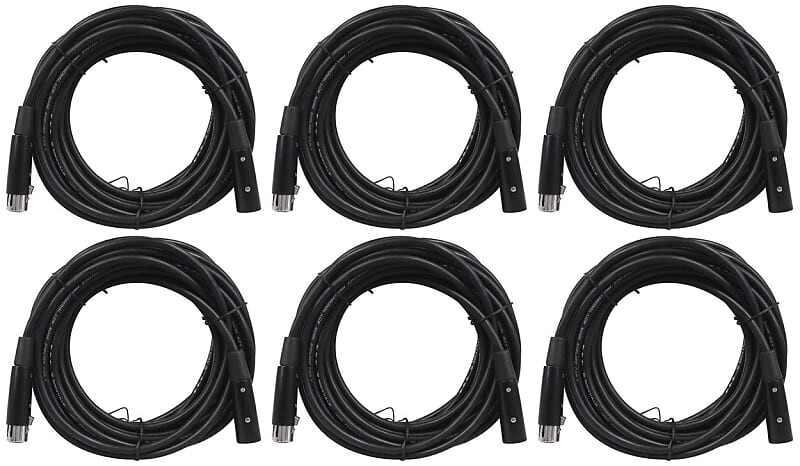 

6 Rockville RDX5M25 25-футовые 5-контактные кабели DMX типа «папа-мама» 100% медь (6) RDX5M25