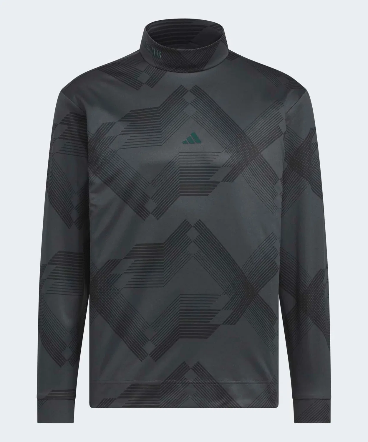 Мужская футболка с длинным рукавоми воротником-стойкой Adidas Golf, Black