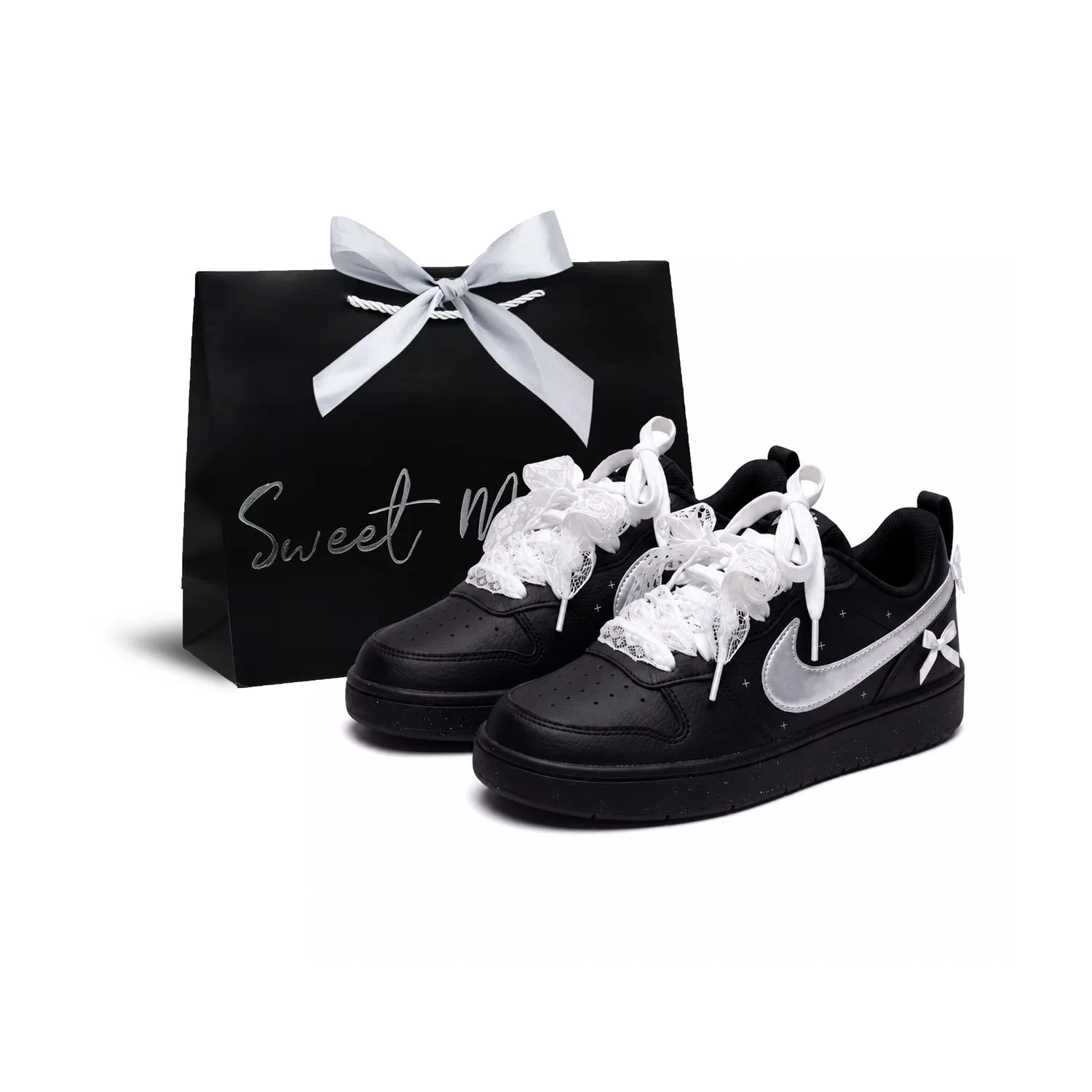 Женские кроссовки для скейтбординга с ретро-дизайном Nike Court Borough, Silver