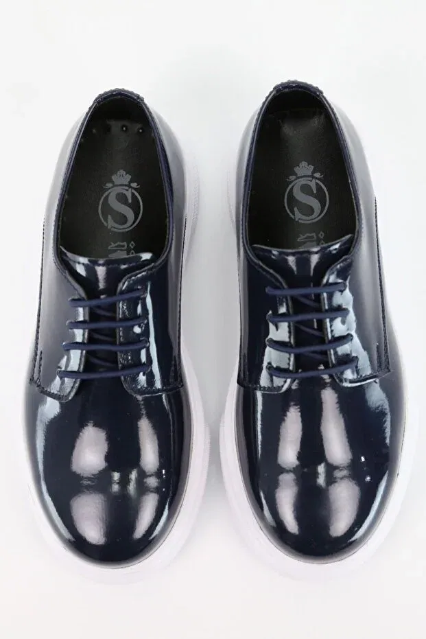Детские туфли для мальчиков классические Sirri, Navy Blue — фото 2