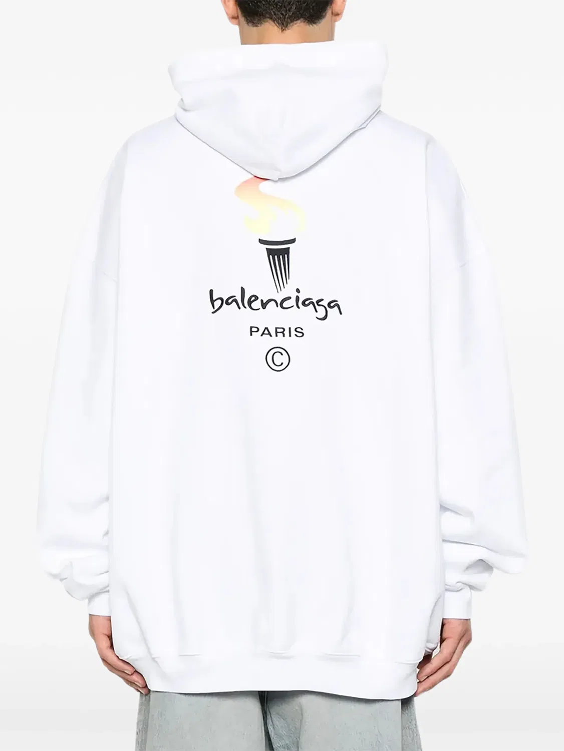 Balenciaga Худи Paris Белый — фото 2