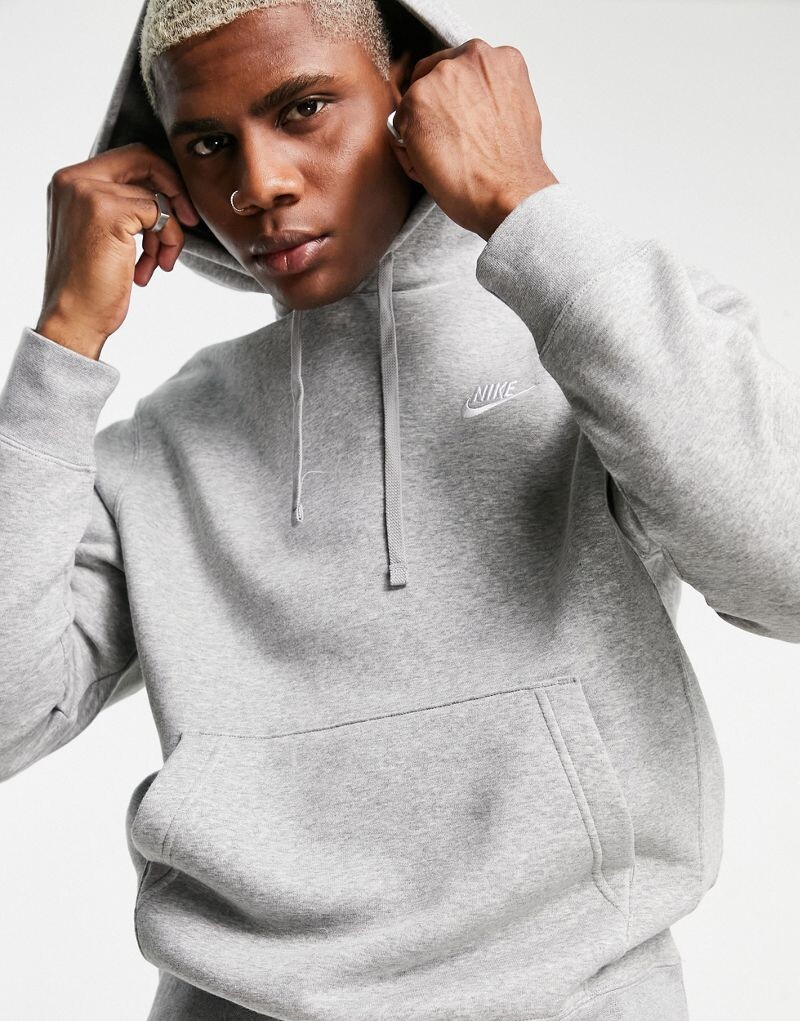 

Худи серого вереска Nike Club Fleece