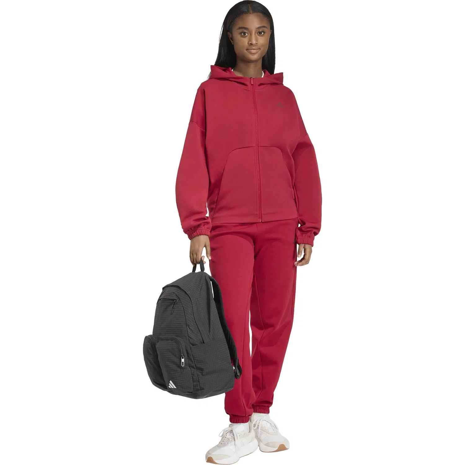Зауженные брюки Adidas Performance красного цвета — фото 4