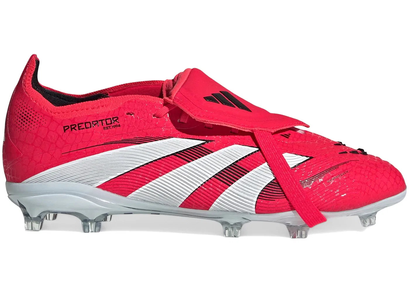 Детские бутсы с закрытой пяткой Predator Elite Fold-Over Tongue FG Adidas, Lucid Red/Cloud White/Core Black