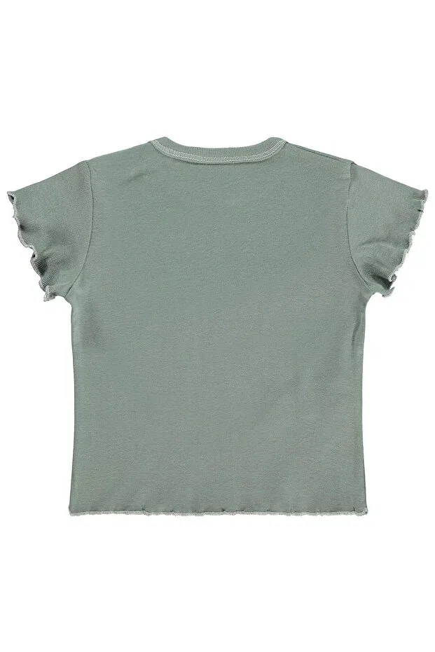 Детская футболка с бантом для девочек Bowknot Plain T-Shirt Civil Baby, Green — фото 2
