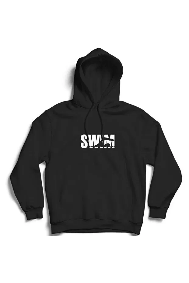 Детское худи с принтом Swim, The Fame, Black