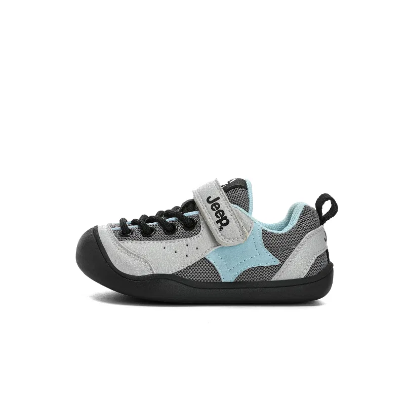 Детские кроссовки для мальчиков с защитой от скольжения Jeep Spring Morning 2.0, Sky Blue/Checkerboard Grey — фото 3