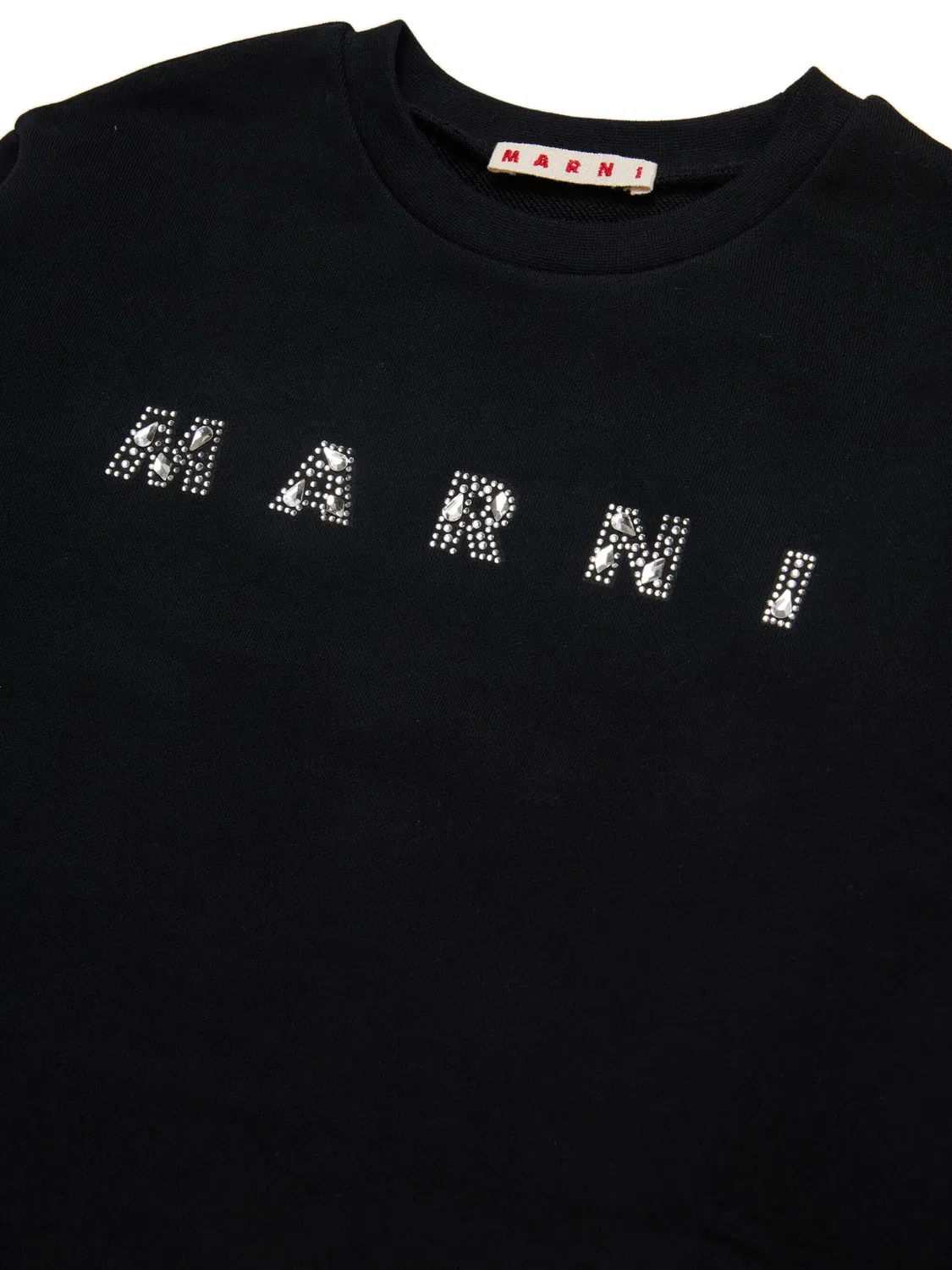 Свитшот с аппликацией логотипа Marni, черный — фото 3
