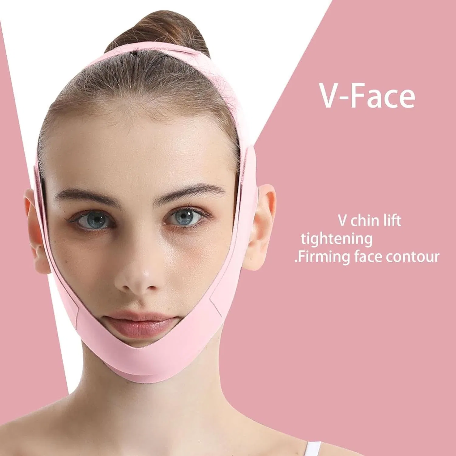 Маска для лица Collagen Face Sculpt Wrap, розовая Generic — фото 2