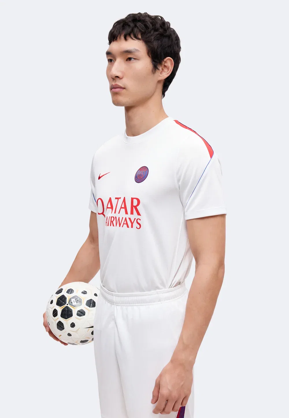 Короткие шорты ПСЖ - клубная одежда Nike Performance, White/College Navy — фото 4