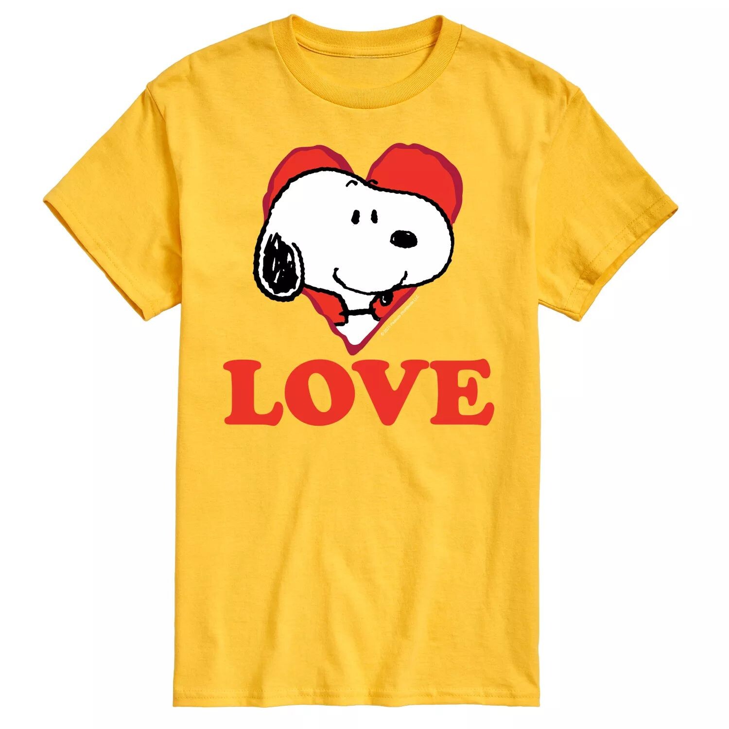 

Мужская футболка Peanuts I Love Snoopy Licensed Character, Желтый, Мужская футболка Peanuts I Love Snoopy Licensed Character
