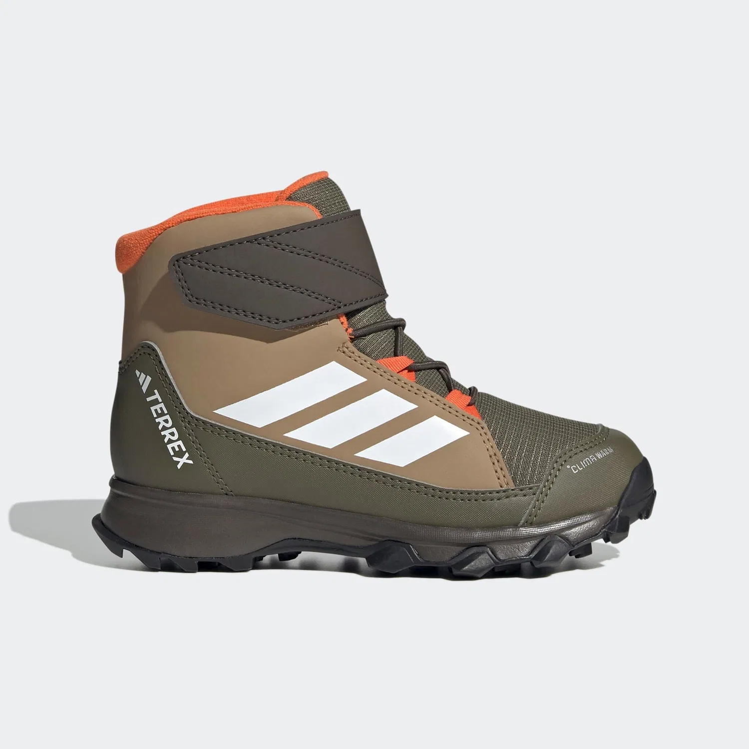 Детские зимние ботинки с технологией CLIMAWARM Adidas TERREX, Cardboard/Cloud White/Semi Impact Orange — фото 2