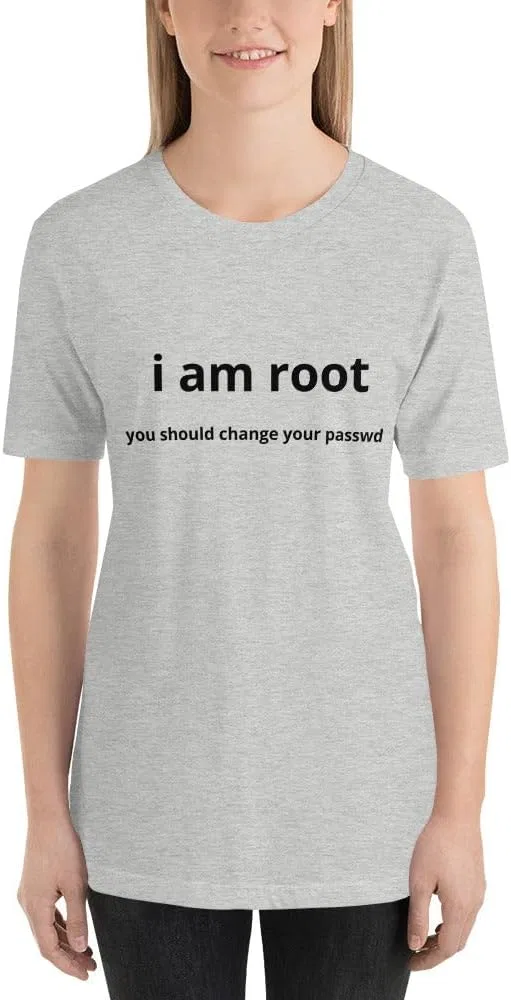 Футболка с принтом I Am Root, Ash — фото 2
