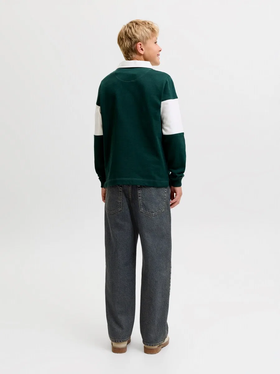 Детские джинсы Jack & Jones Junior Baggy Jeans 'JJIALEX JJORIGINAL' темно-синего цвета — фото 4