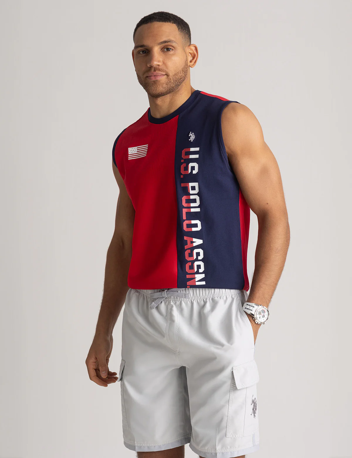 

Шорты-плавки U.S. Polo Assn 10" Tonal Cargo, серый