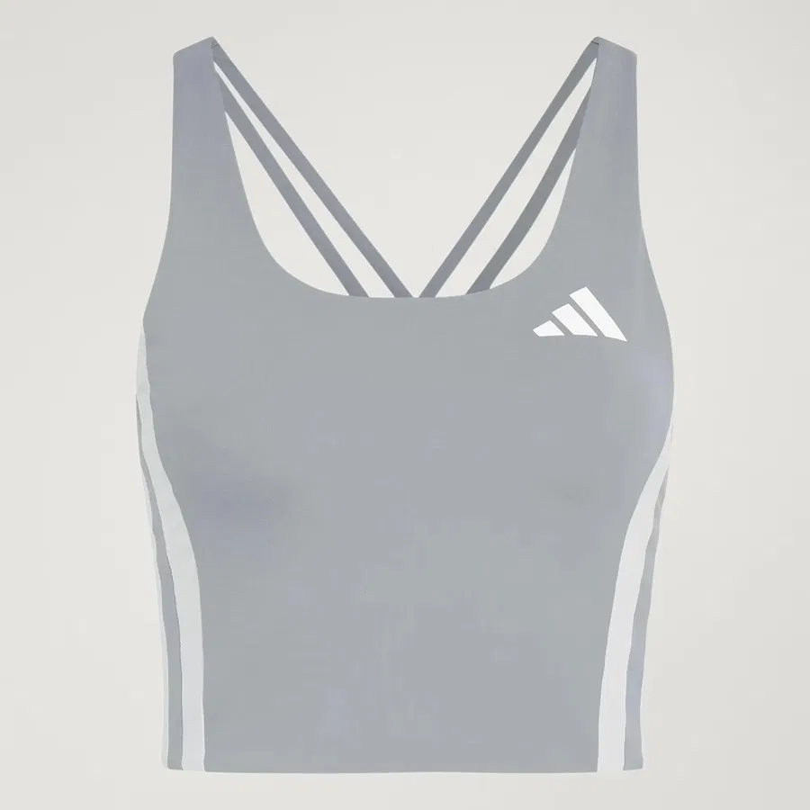 Женская спортивная топ-футболка с длинным рукавом Adizero Archive Running Crop Top adidas, Серый — фото 4