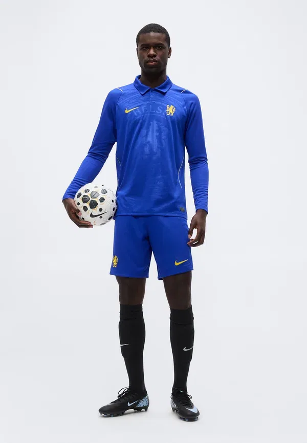 Футболка поло Dri-fit Cfc - club wear Nike Performance Bright Blue, Midwest Gold-Coloured, ярко-синий — фото 2