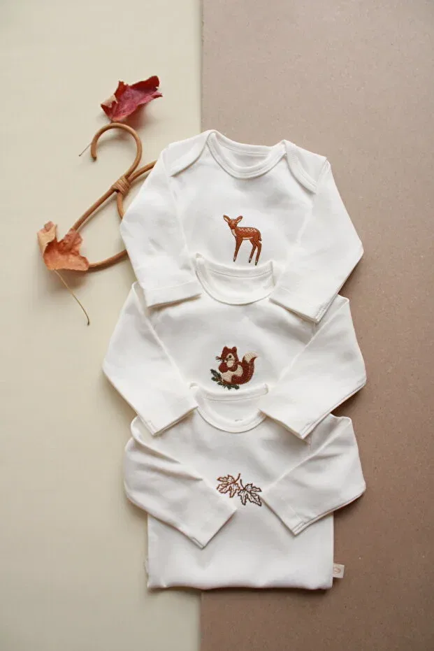 Детское боди-комбинезон для новорожденных с длинным рукавом Oh La La Koala For Little Ones, Cream — фото 4
