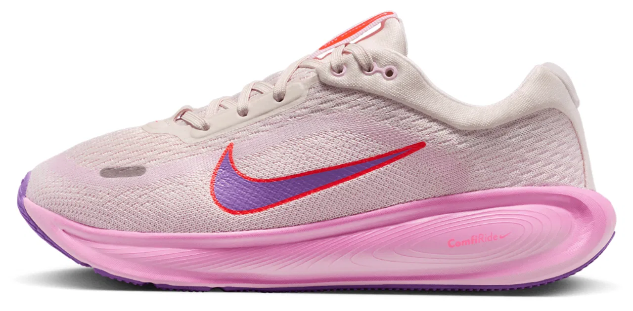 Кроссовки для мальчиков Stellar Ride Nike, цвет Chalk/Bright Violet/Pink Foam — фото 2