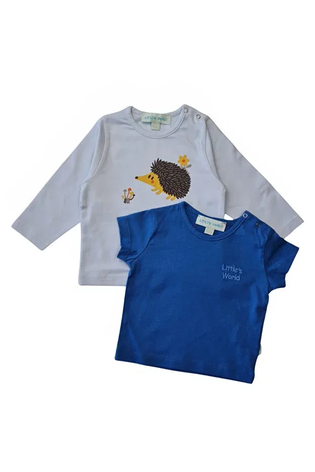 Детский комплект футболок с длинным рукавом Halloween Littles World Discover Kids Dreams, Blue — фото 2