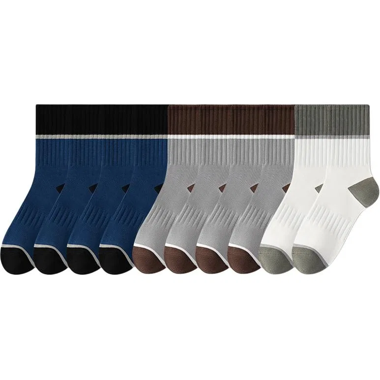 Детские носки-гольфы набор Cotton Gene, 10 пар, Цвет: 4 Navy Blue+4 Light Gray+2 White