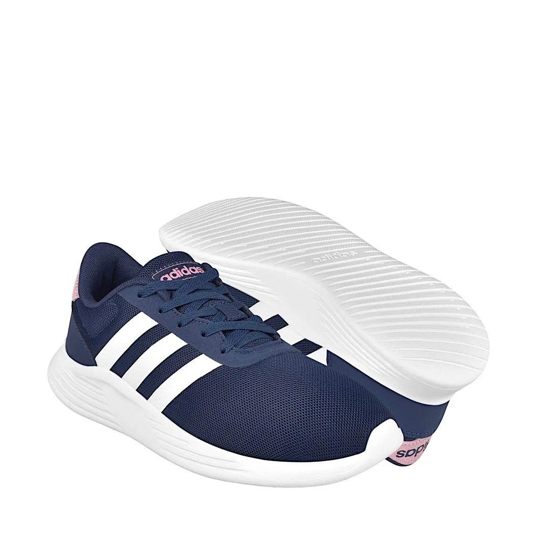 Детские кроссовки для мальчиков с сетчатым верхом Lite Racer 2.0 Adidas, Crew Navy Ftwr White Clear Lilac — фото 2