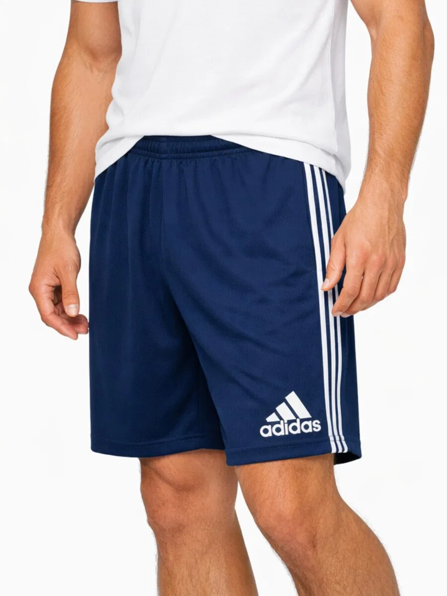 Спортивные брюки ADIDAS Regular Workout Pants темно-синего цвета — фото 2