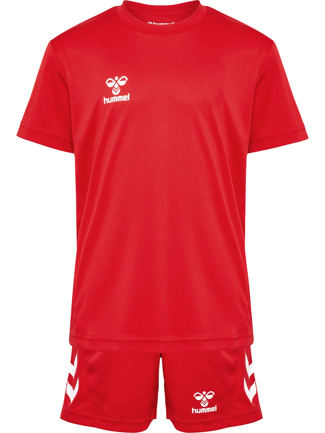 Детский спортивный костюм с коротким рукавом и шортами hummel, красный