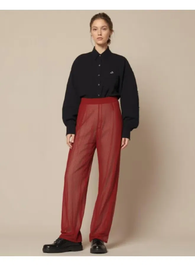 Брюки прямые легкие слегка тянущиеся Zara, красный