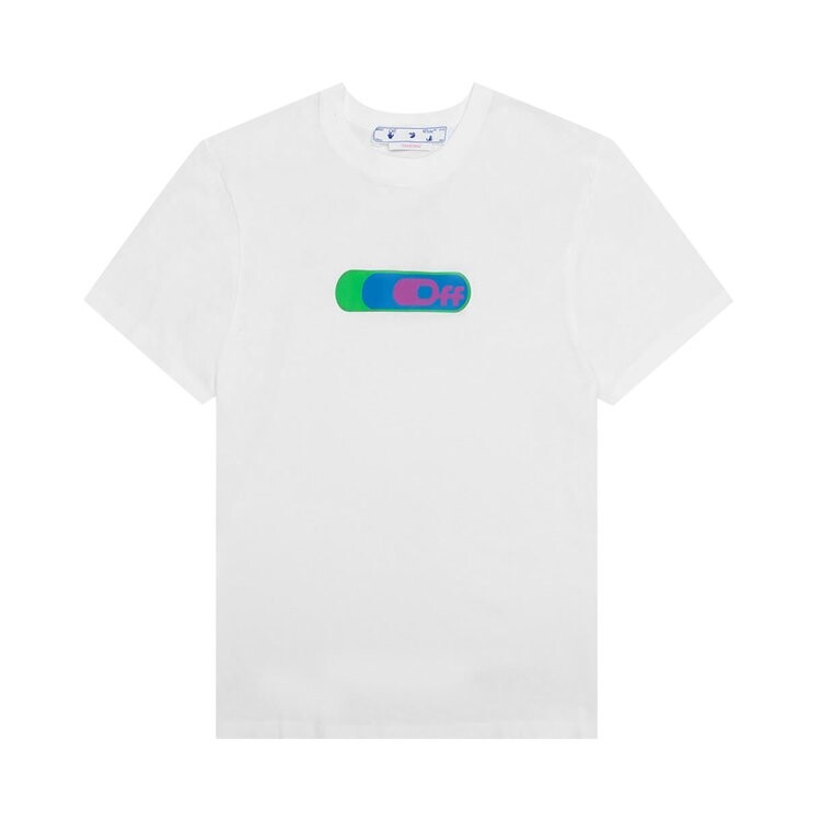 

Футболка Off-White High Weed Slim Short-Sleeve Tee 'White/Green', белый