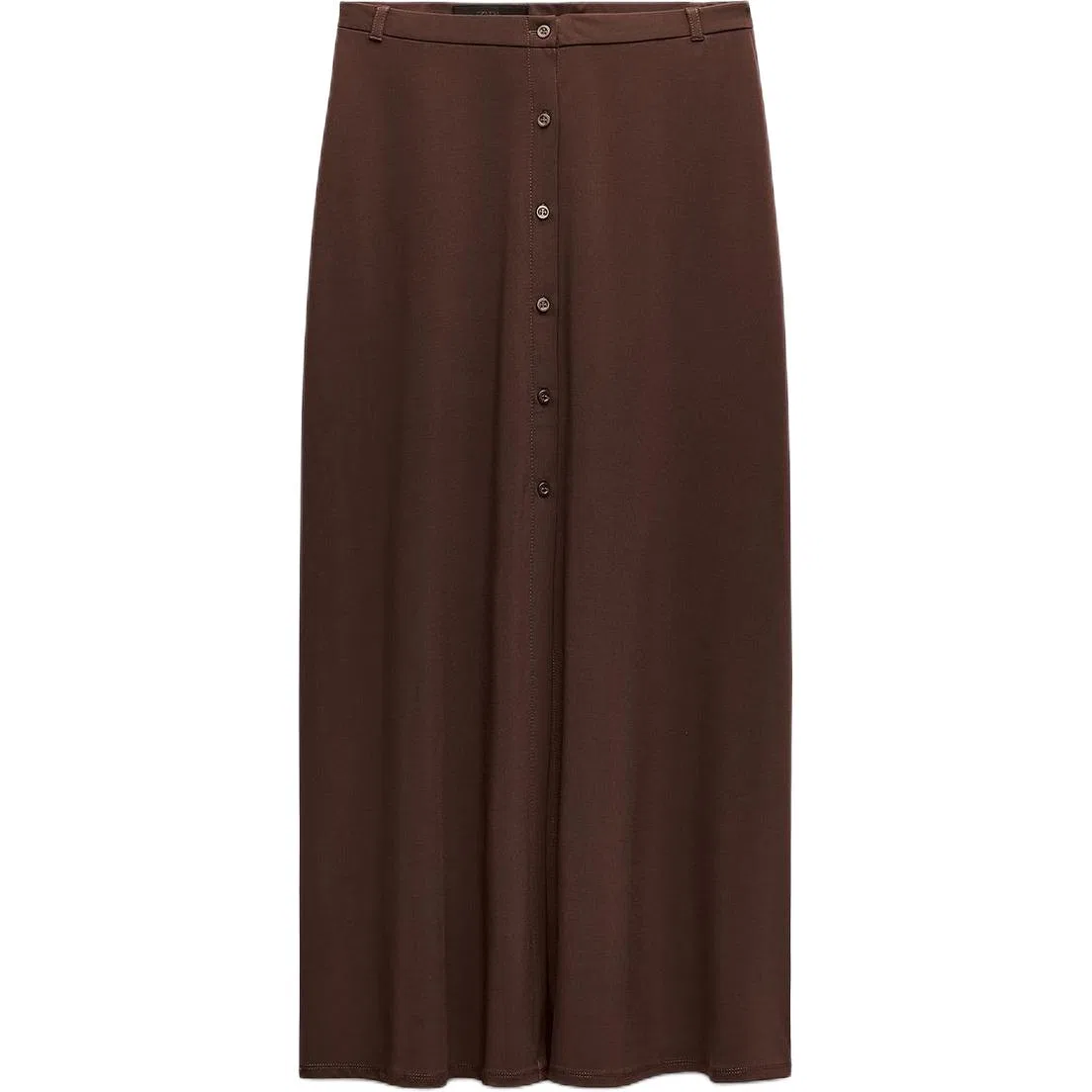 Женская длинная юбка на лето с коричневым цветом ZARA, Brown