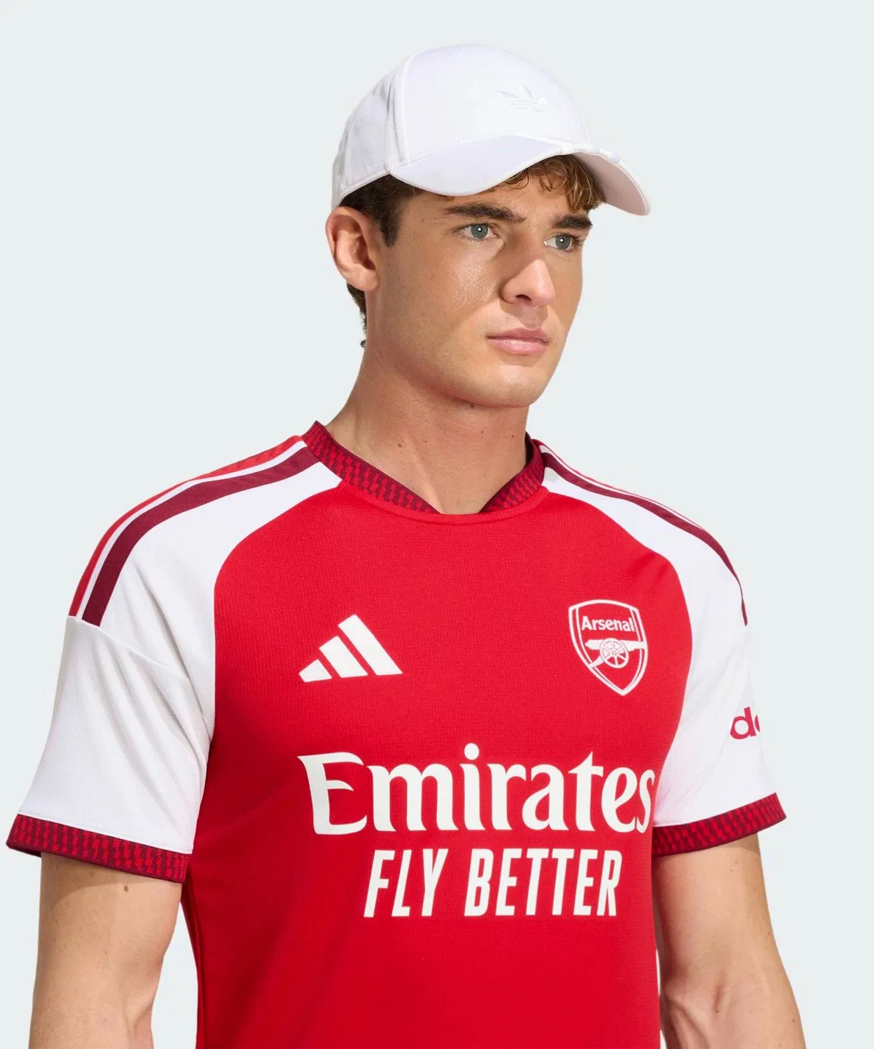 Мужская футболка с коротким рукавом, с принтом, slim fit Adidas, Красный — фото 3