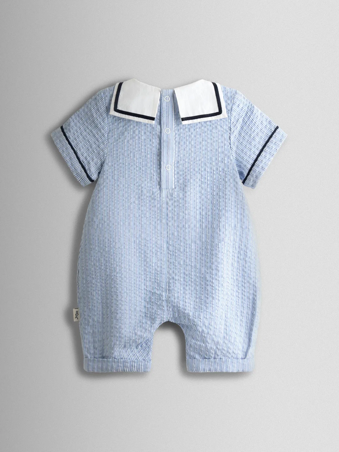 Ромпер, полоска, Sailor Romper Jojo Maman Bébé, темно-синий — фото 3